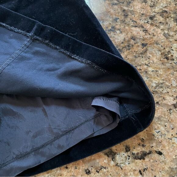 Simonetta Mini Velvet A-Line Appliqué Dress Girls 3 Navy Blue Holiday Party - Picture 6 of 9